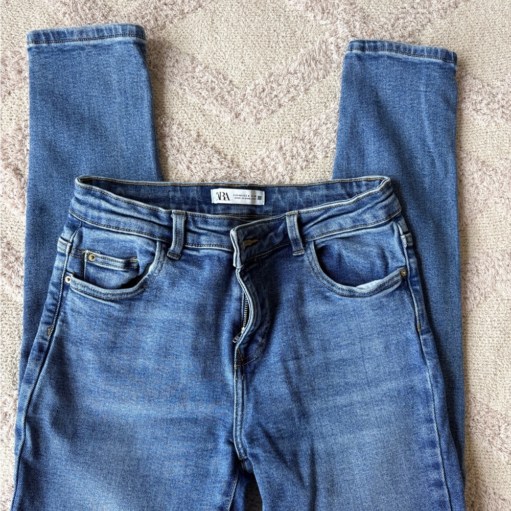 Zara Women's Blue Skinny Jeans